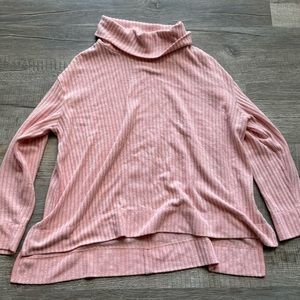 Maeve Anthropologie Peach Light Pink Colored Soft Turtleneck Sweater Size Small